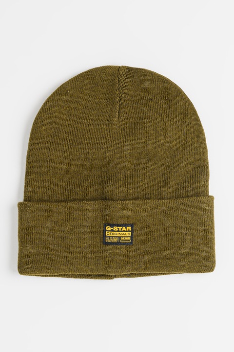 G-STAR, Caciula elastica cu detaliu logo Effo, verde militar inchis