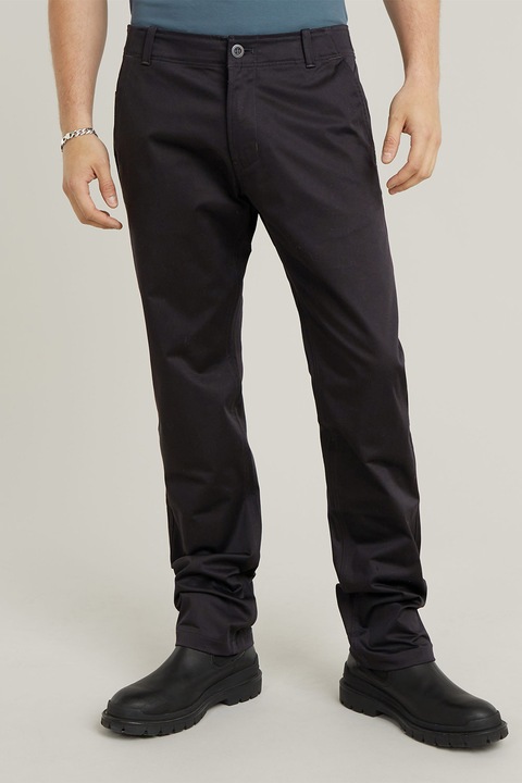 G-STAR, Pantaloni chino drepti Mosa, Negru stins