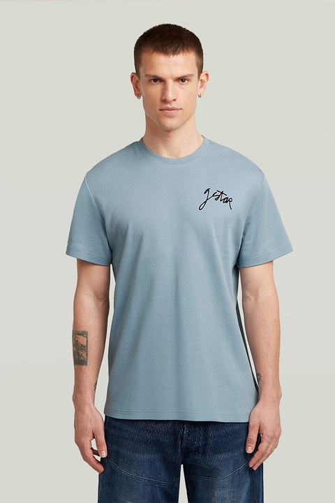 G-STAR, Стандартна тениска от органичен памук, Пастелносин