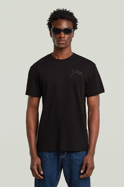 G-STAR, Стандартна тениска от органичен памук, Черен