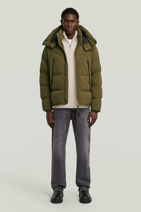 G-STAR, Подплатено зимно яке Whistler с качулка, Маслинено зелено, M