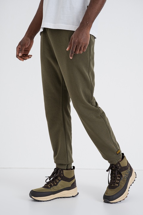 G-STAR, Спортен панталон с памук, Тъмно каки