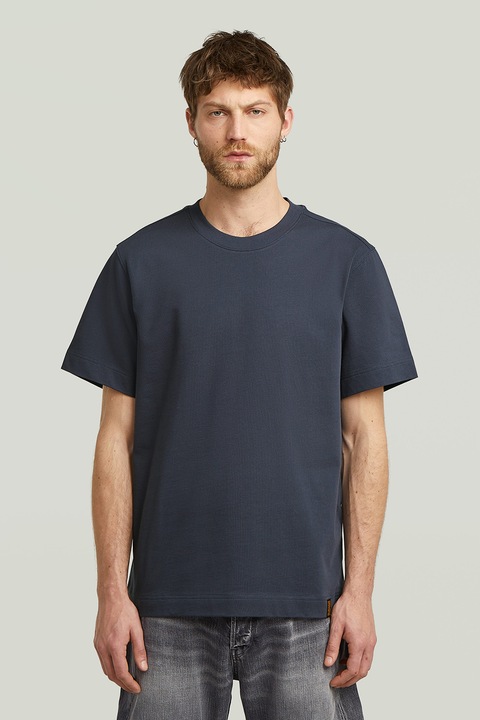 G-STAR, Тениска от органичен памук, Тъмносин