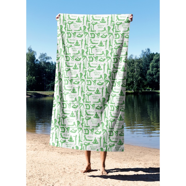 Плажна кърпа COLOUR COTTON yoga harmony, многоцветна, 90x150 см