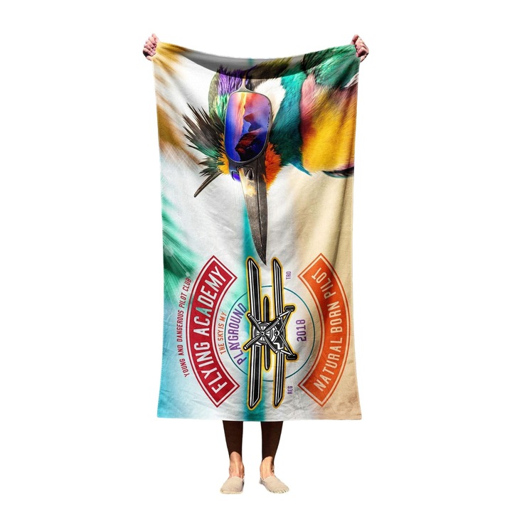 Плажна кърпа Cotton Flying Academy, полиестер/полиамид, 90x150 см, многоцветна