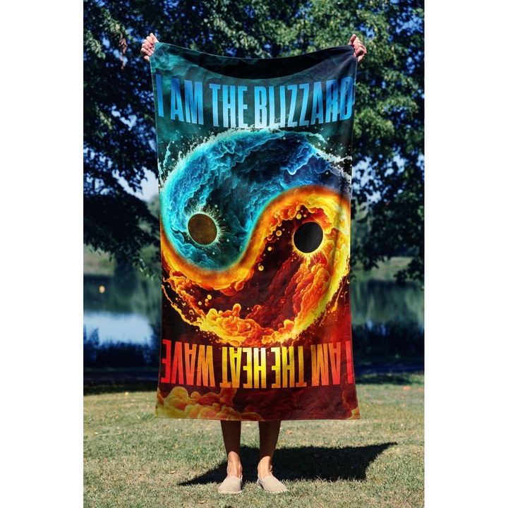 Плажна кърпа COLOUR COTTON, модел Heat Blizzard, 90x150 см, многоцветна