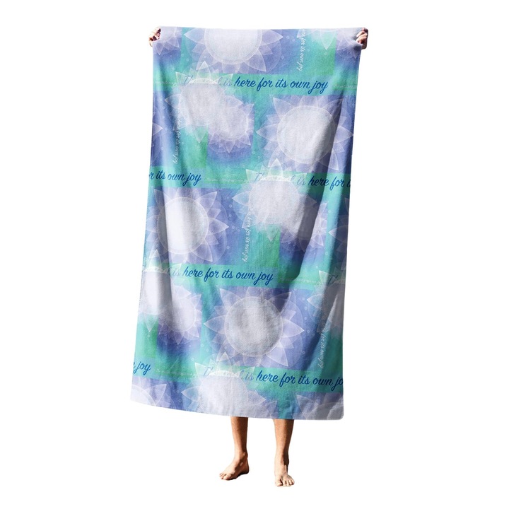 Памучна плажна кърпа, полиестер/полиамид, 90x150 см, многоцветна