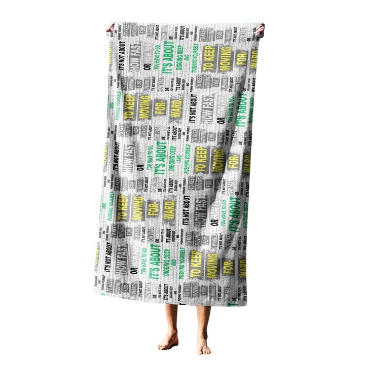 Памучна плажна кърпа, полиестер/полиамид, 90x150 см, многоцветна