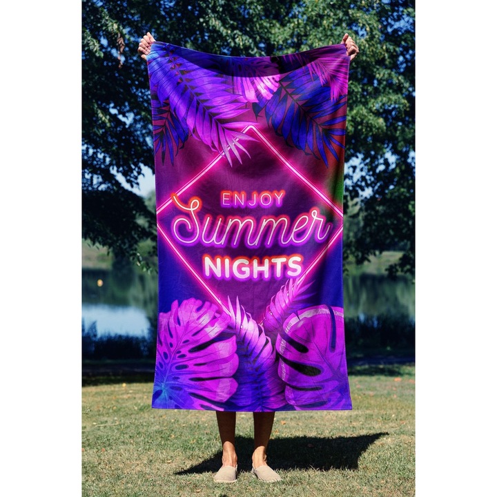 Плажна кърпа COLOUR COTTON, 70x130 см, многоцветна, 70% полиестер / 30% полиамид