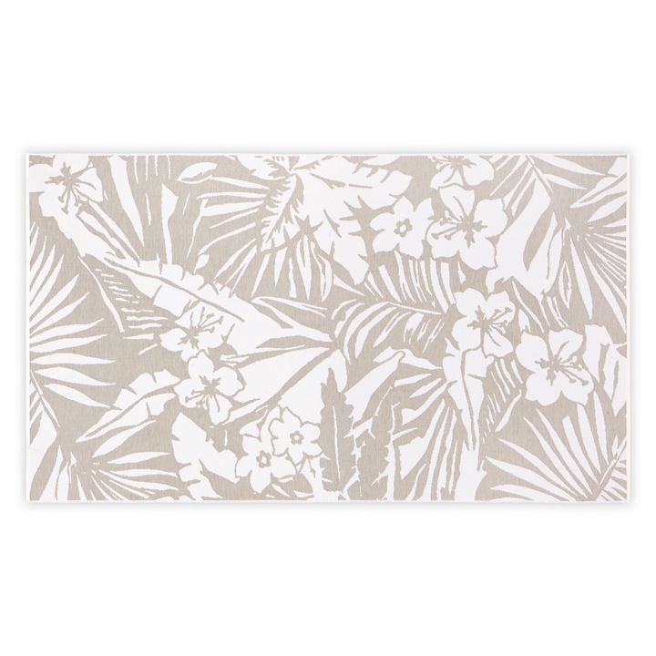 Кърпи Fouta COLOUR COTTON с флорален принт, 100% памук, 100x180 см, светлокафяви