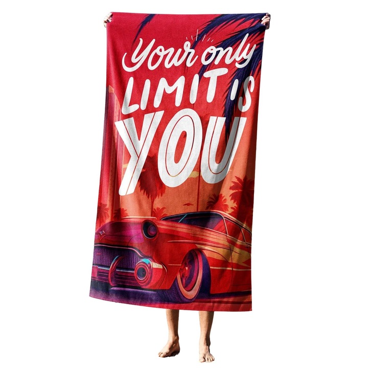 Плажна кърпа Цвят Памук - единственото ти ограничение, полиестер/полиамид, 90x150 см, многоцветна