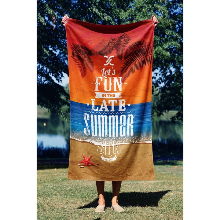 Плажна кърпа COLOUR COTTON, многоцветна, 90x150 см