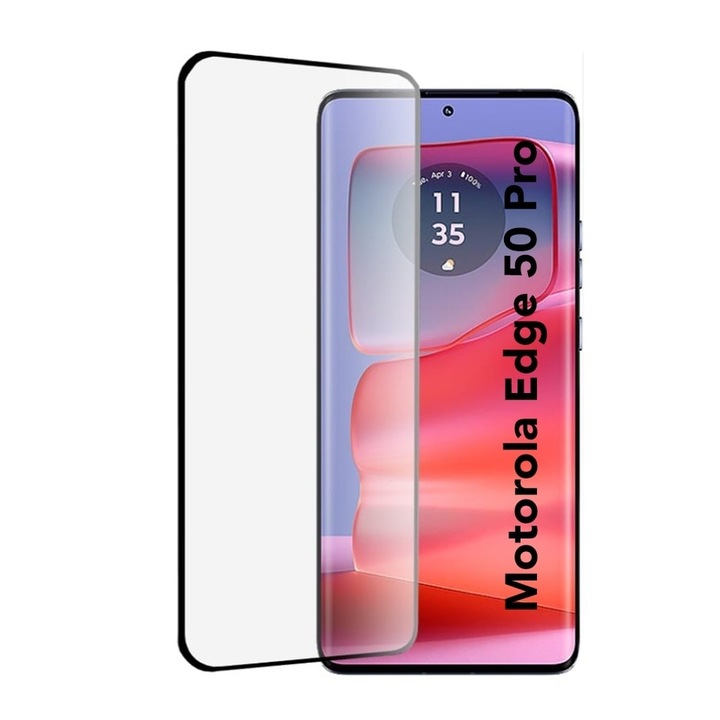 Folie pentru Motorola Edge 50 Pro, SKYDDAR INNOVATION, Sticla Securizata, Ultra HD, Protectie 111D, Montare Simpla, set cu sticker, Transparent