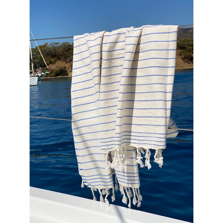 Плажна кърпа, ЦВЕТЕН ПАМУК, 100% памук, много абсорбираща, 90x185 см