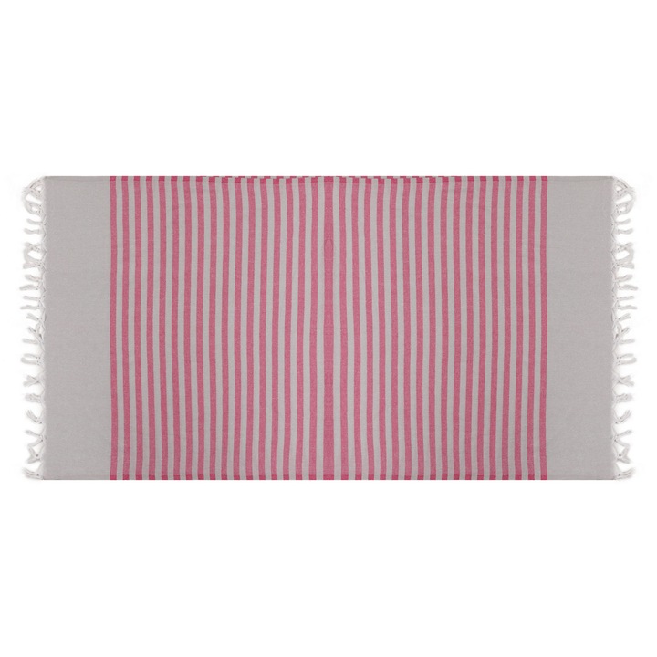 Плажна кърпа COLOUR COTTON, цвят фуксия, 90x170 см, 100% памук, много абсорбираща, мека