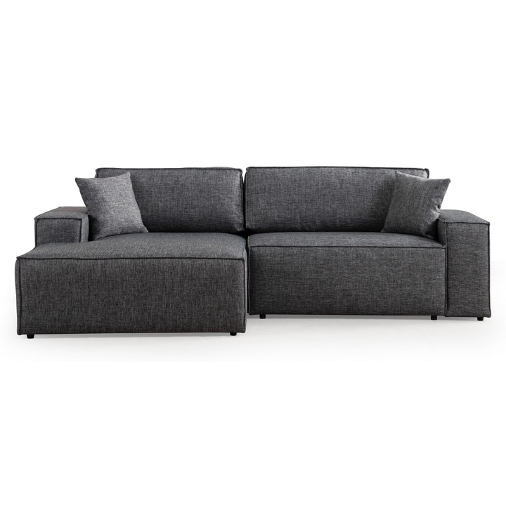 Canapea coltar extensibila, Woody Fashion, 260x170cm, gri