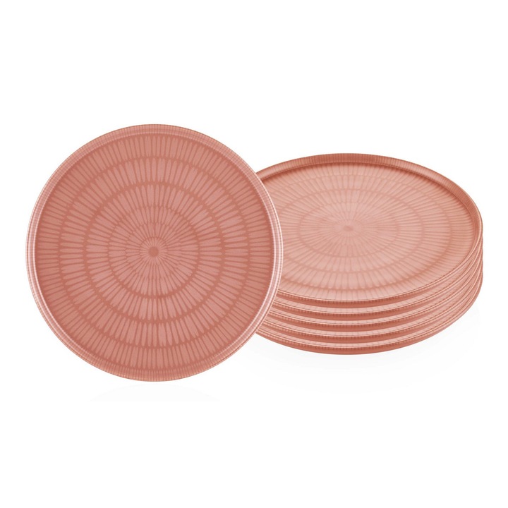 Комплект от 6 кухненски чинии Hermia Concept, 26x26x1 см, керамични