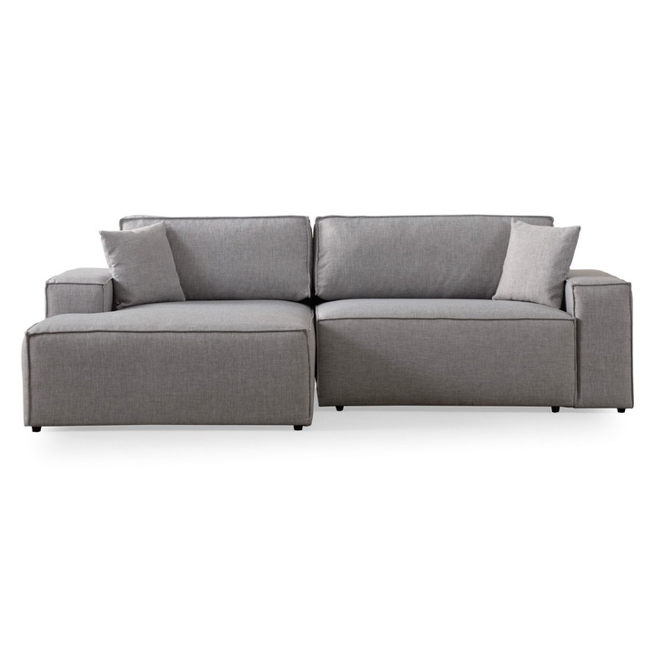 Canapea coltar extensibila, Woody Fashion, 260x170cm, gri