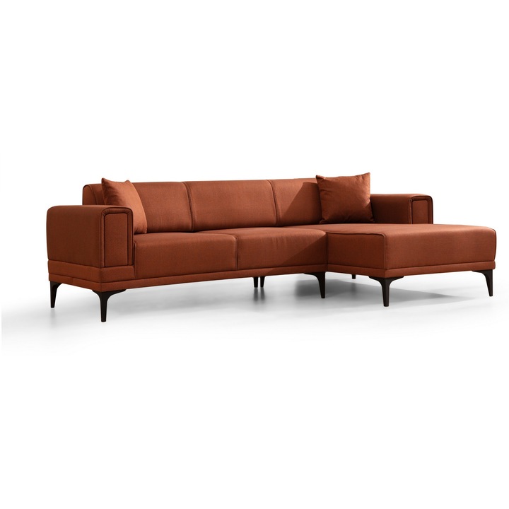 Canapea coltar extensibila, Woody Fashion, poliester, 250x140cm