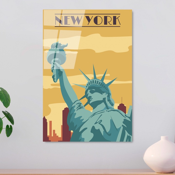 Edzett üvegfestmény, Wallity, 30x45cm, tartós nyomat