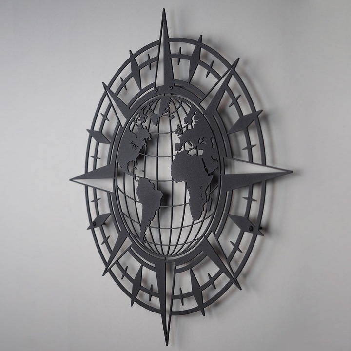 Dekoratív fém fali kiegészítő, Wallity, 49x49cm, 1,5mm vastagság, 1,8kg