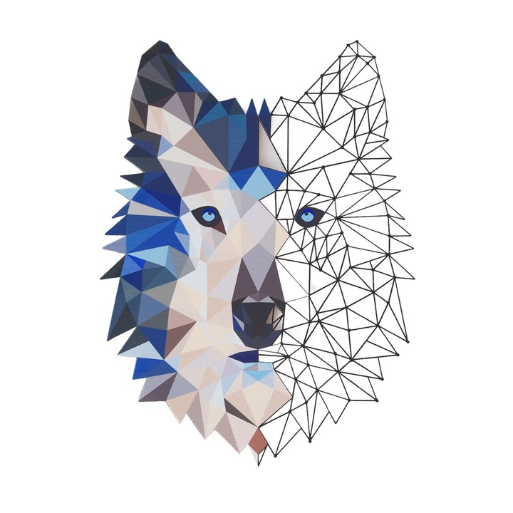 Dekoratív fém fali kiegészítő, Wallity, 35x48cm, 1.2mm vastagság, 0.7kg