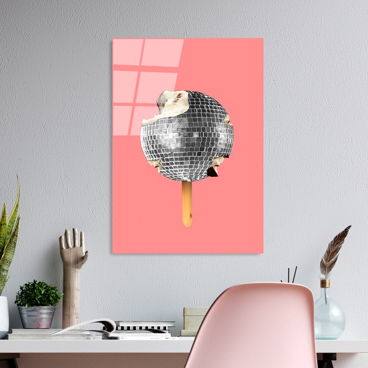 Dekoratív edzett üvegfestmény, Wallity, 45x65cm, fakulásálló nyomat