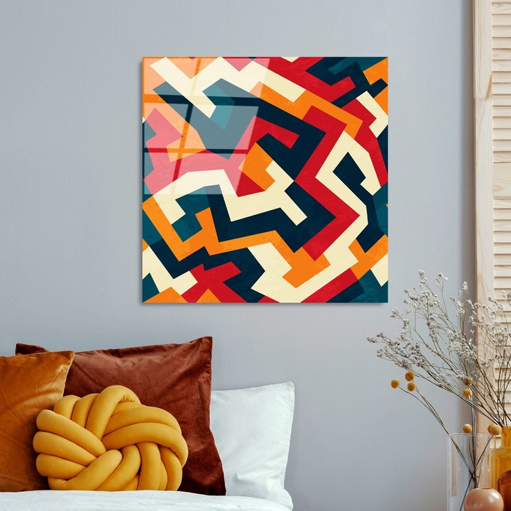 Edzett üvegfestmény, Wallity, 50x50cm, tartós nyomat