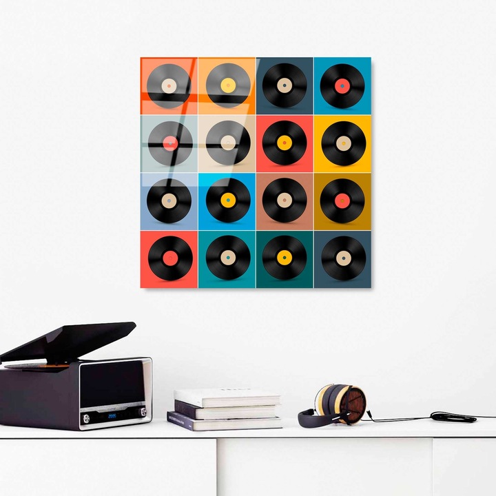 Edzett üvegfestmény, Wallity, 50x50cm, tartós nyomat