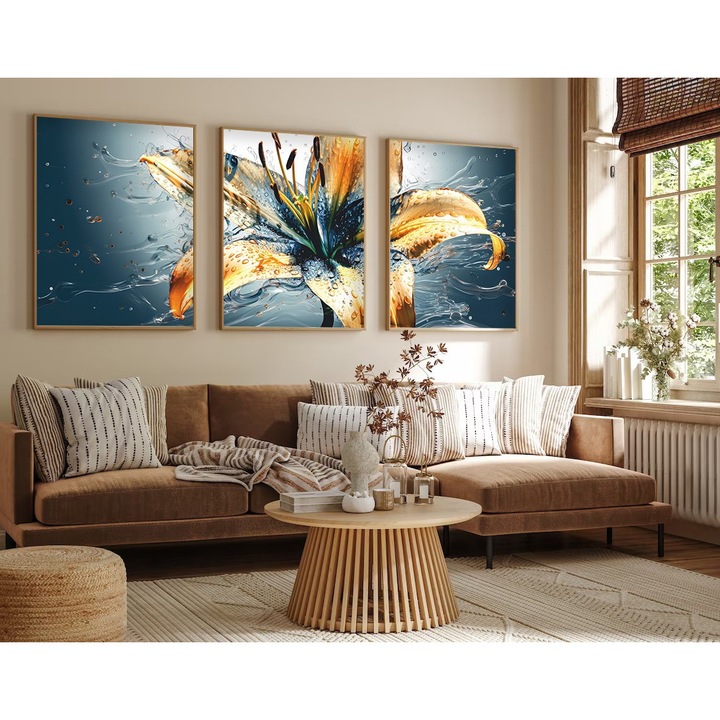 Dekoratív festmények, Wallity, 30x40cm, 3 darabos szett, MDF, tömörfa