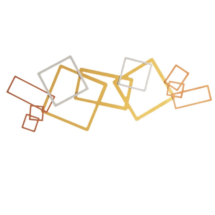 Dekoratív fali kiegészítő, fémből, Wallity, 45x116cm