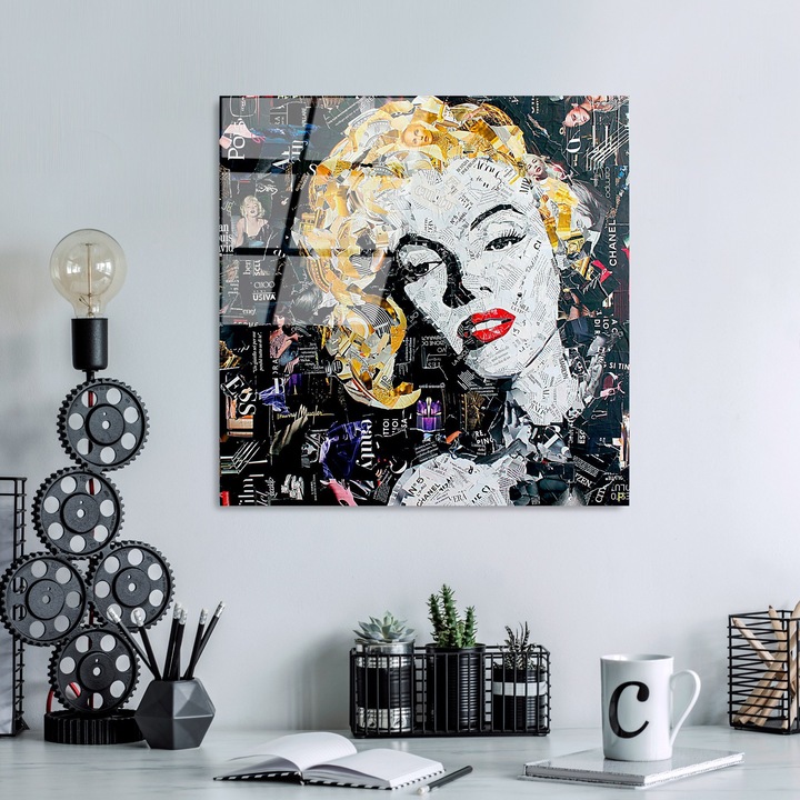 Edzett üvegfestmény, Wallity, 50x50cm, tartós nyomat