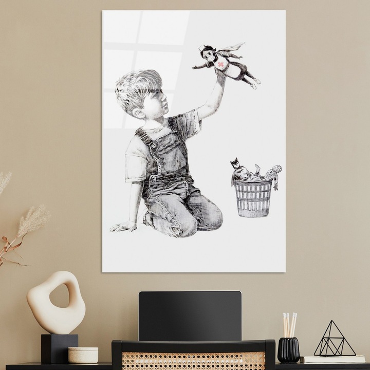 Dekoratív edzett üvegfestmény, Wallity, 45x65cm, 4mm vastagság