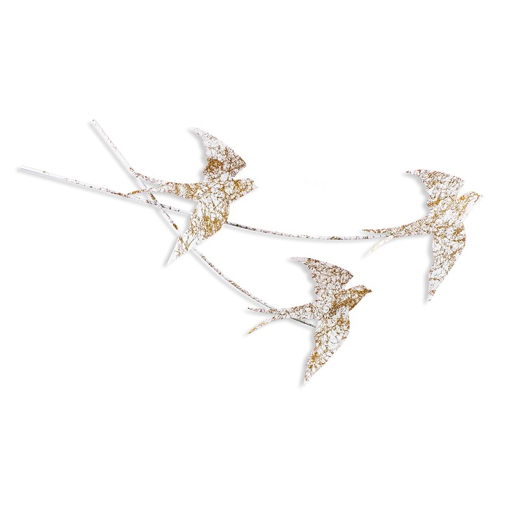 Dekoratív fali kiegészítő, fémből, Wallity, 42x70cm, kézzel készített