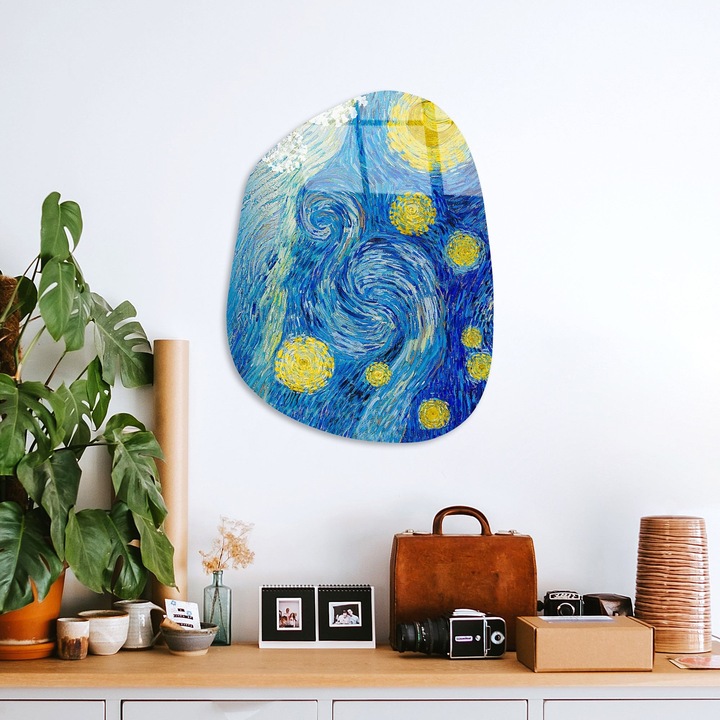 Edzett üvegből készült dekoratív festmény, Wallity, 35x50cm, tartós színek