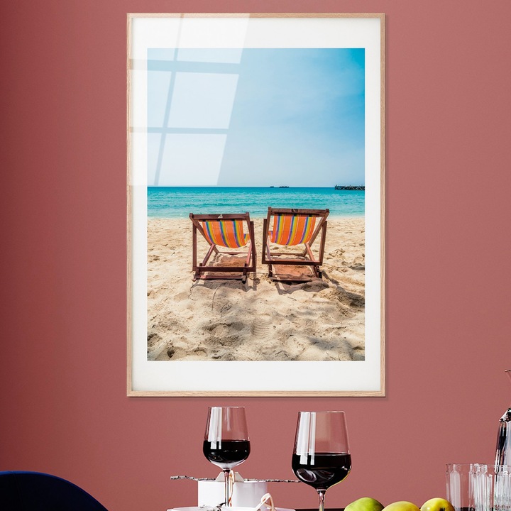 Edzett üvegfestmény, Wallity, 30x45cm, tartós színek