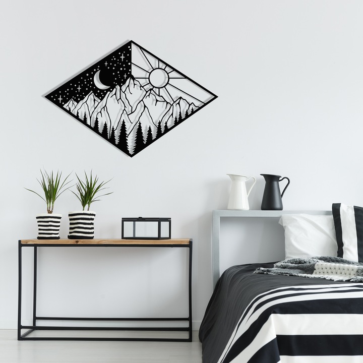 Dekoratív fém fali kiegészítő, Wallity, 56x38cm, vastagság 1,2mm