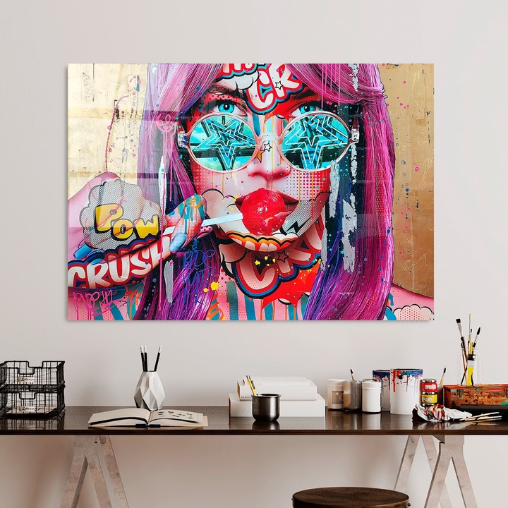 Декоративна картина от закалено стъкло, Wallity, 70x100см