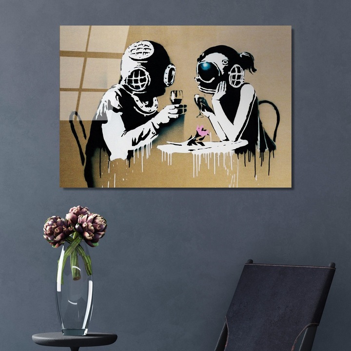 Edzett üvegből készült dekoratív kép, Wallity, 45x65cm, 4mm