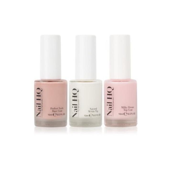 Set de lacuri de unghii Manichiură Franceză, Nail HQ, multicolor