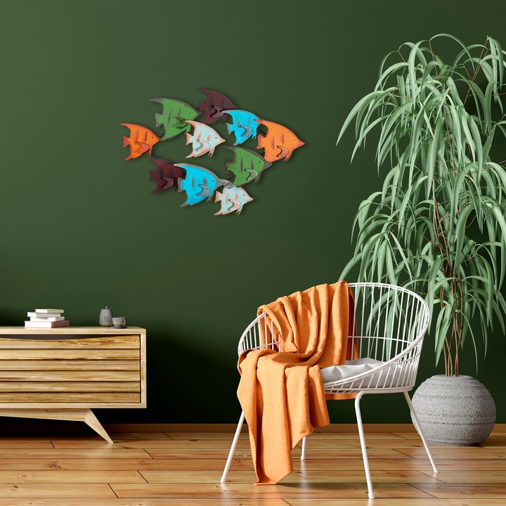 Dekoratív fém fali kiegészítő, Wallity, 83x58x8cm, 1.634kg