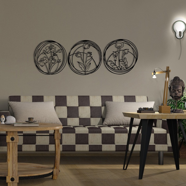 Dekoratív fém fali kiegészítő, Wallity, 1,2 mm, 146x49cm