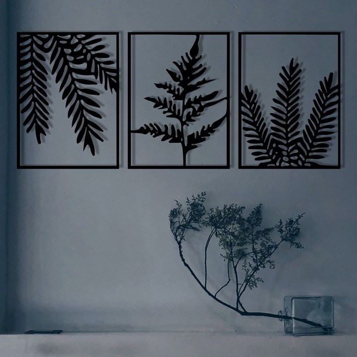 Accesoriu decorativ de perete din metal, Wallity, 118x50cm, 1,2mm grosime