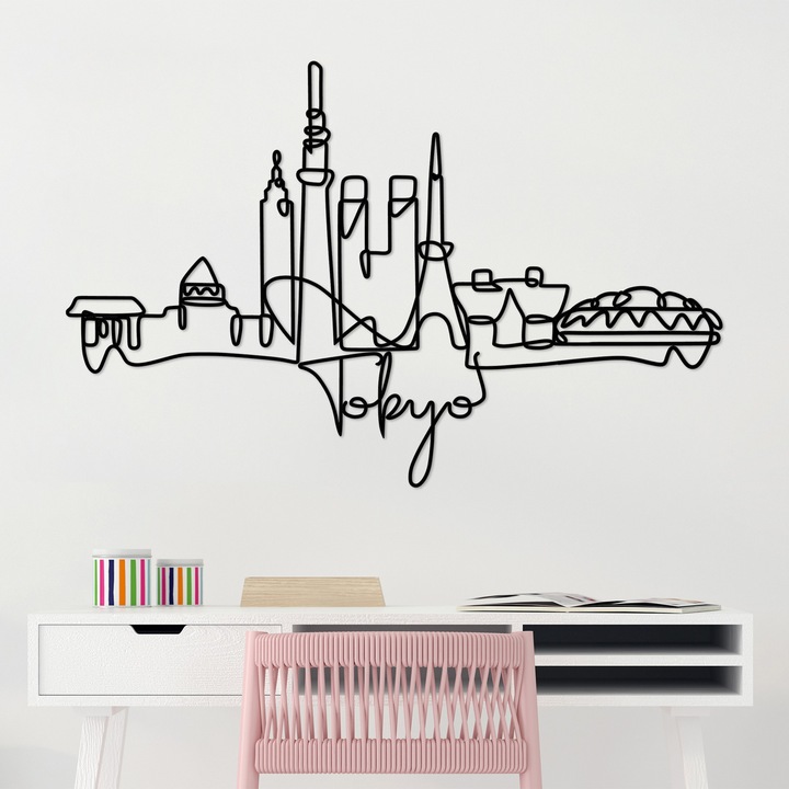 Dekoratív fém fali kiegészítő, Wallity, 120x77x1,5cm, 2mm, 0,79kg