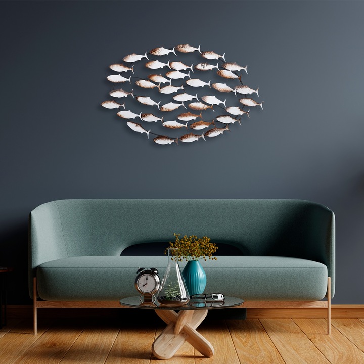 Dekoratív fém fali kiegészítő, Wallity, 94x58x5cm, 1.658kg