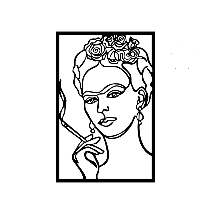 Dekoratív fém fali kiegészítő, Wallity, 34x52cm, vastagság 1,2mm