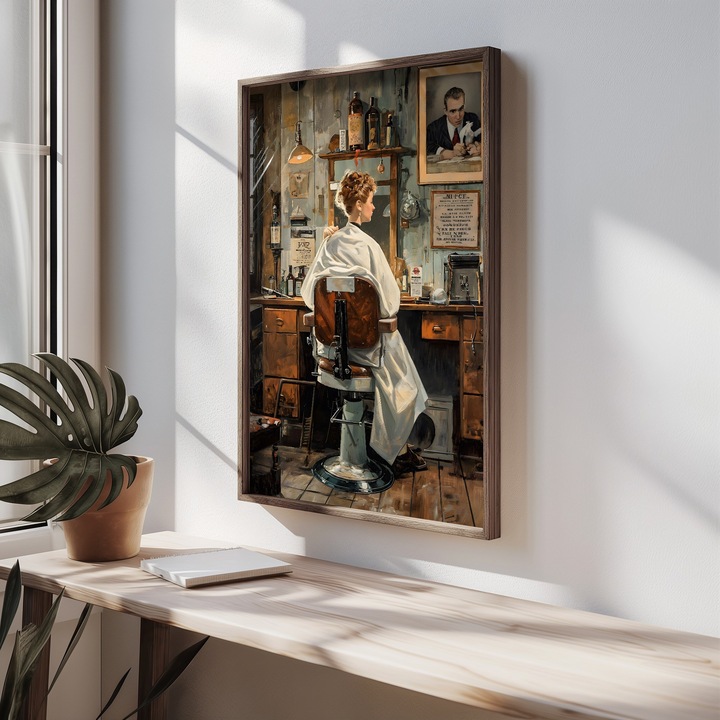 Keretezett díszfestmény, Wallity, 50x70x3,5cm, MDF, fenyőfa