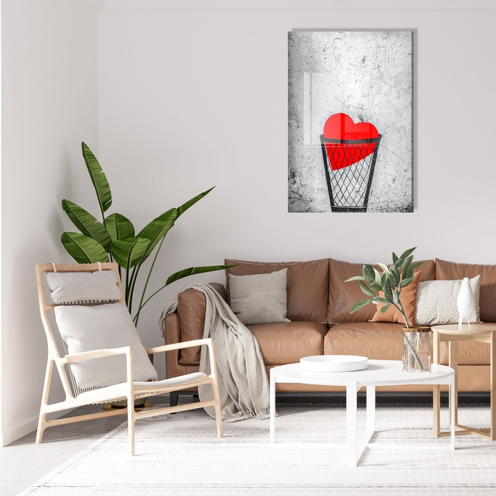 Dekoratív kép edzett üvegből, Wallity, 30x45cm