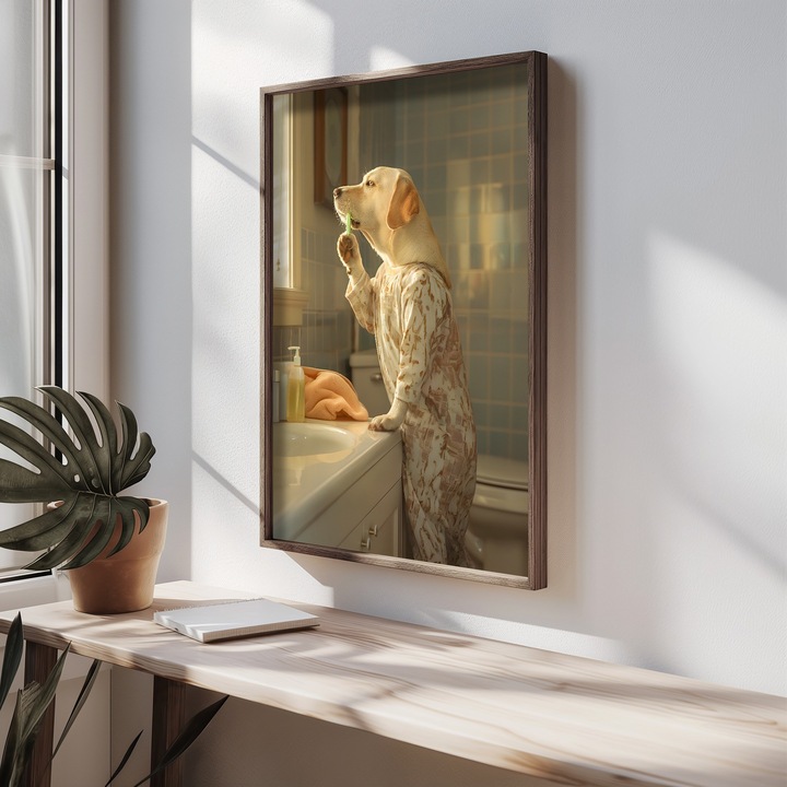 Keretezett díszfestmény, Wallity, 50x70x3,5cm, MDF, fenyőfa