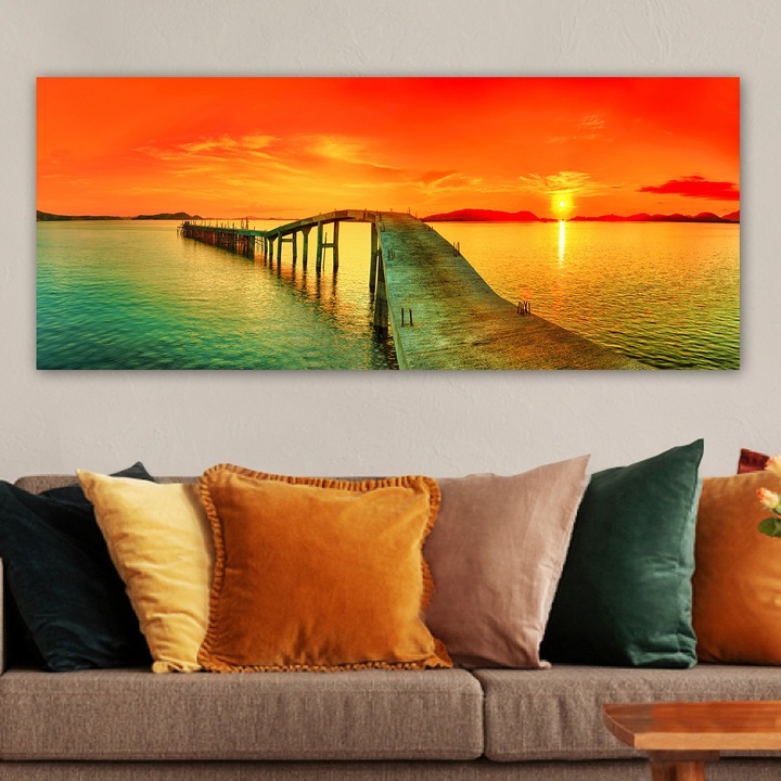 Dekoratív festmény, Wallity, 50x120cm, 100% vászon, 100% fa, vastagság 3cm